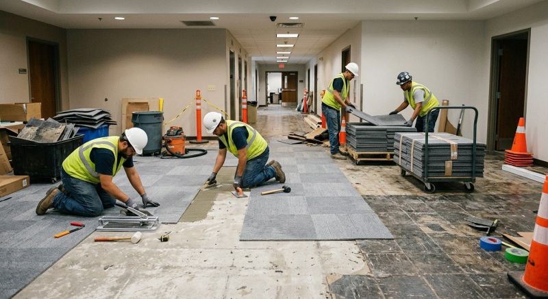 Our team working on Flooring Service projects in Zimmerman, MN