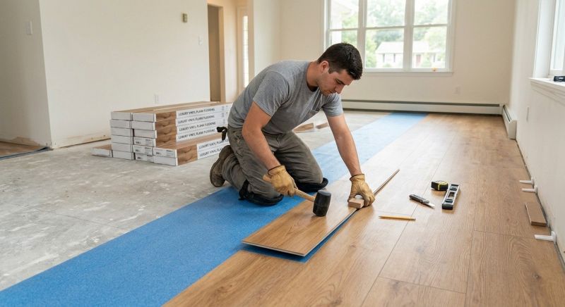 Luxury Vinyl Tile Installation in Maple Lake, MN